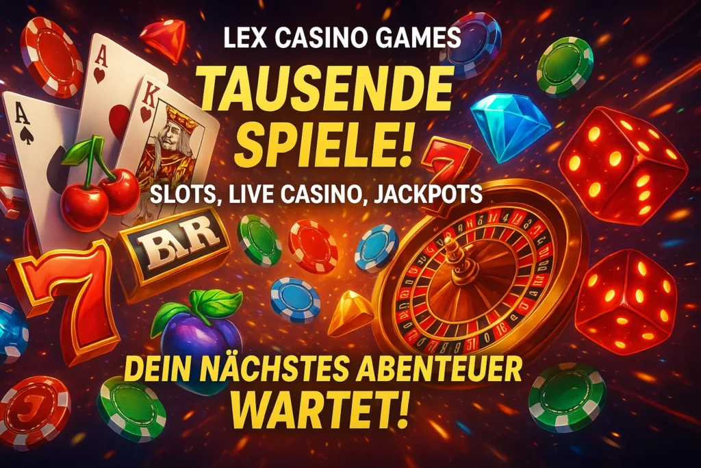 Lex Casino Deutschland Tausende Spiele: Slots, Live Casino, Jackpots